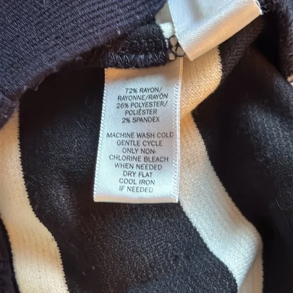 LOFT dress black and white stripe - Picture 6 of 6